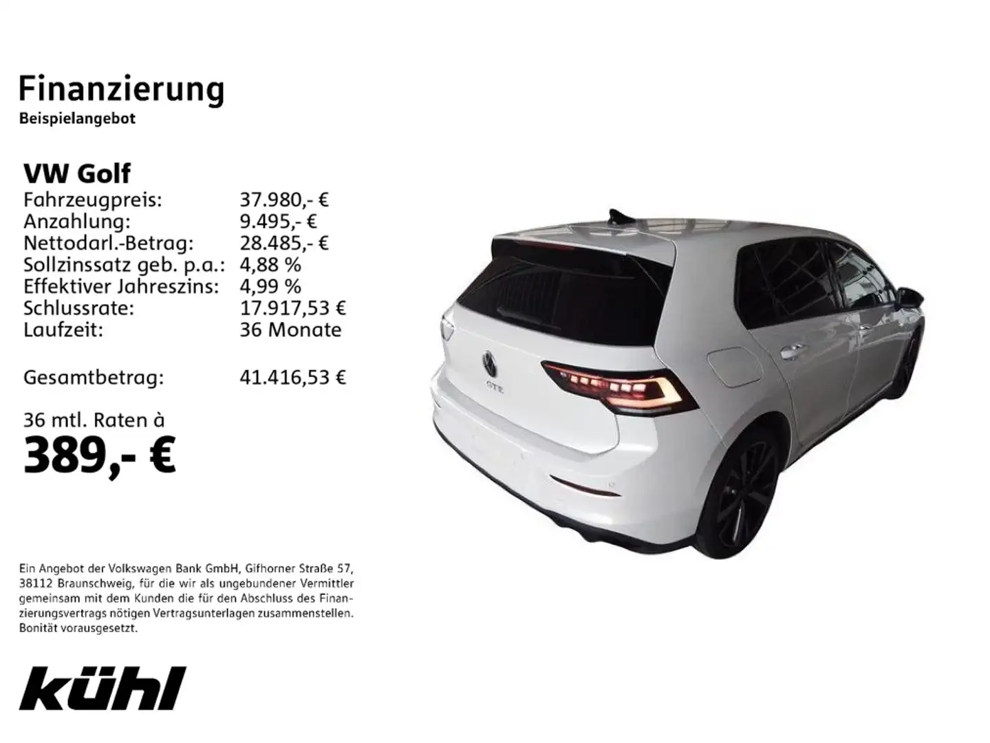 Volkswagen Golf GTE 8 VIII GTE 1.5 TSI DSG IQ.Light/ACC/HuD/Kam Weiß - 2