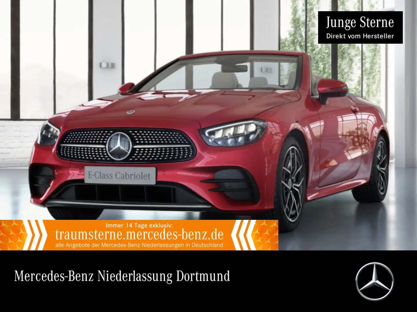 Mercedes-Benz E 450 Cabrio 4M AMG+LED+STHZG+FAHRASS+KAMERA+19" Rot - 1