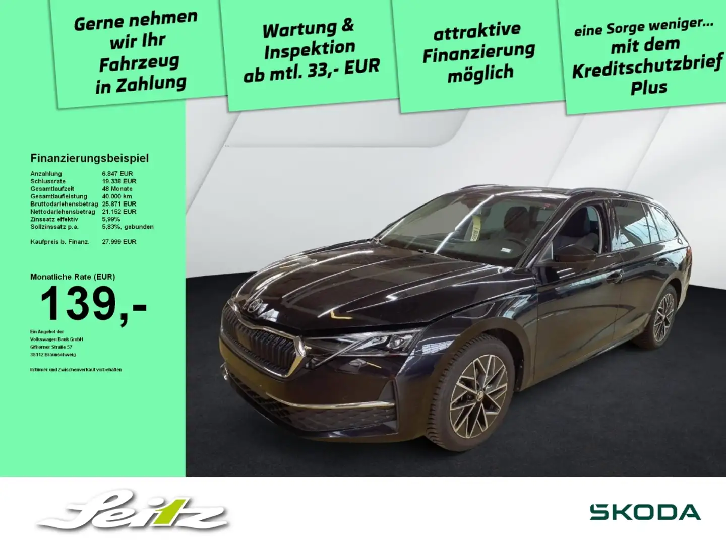 Skoda Octavia Combi 1.5 TSI Selection *MATRIX*KAMERA*NAVI* Schwarz - 1