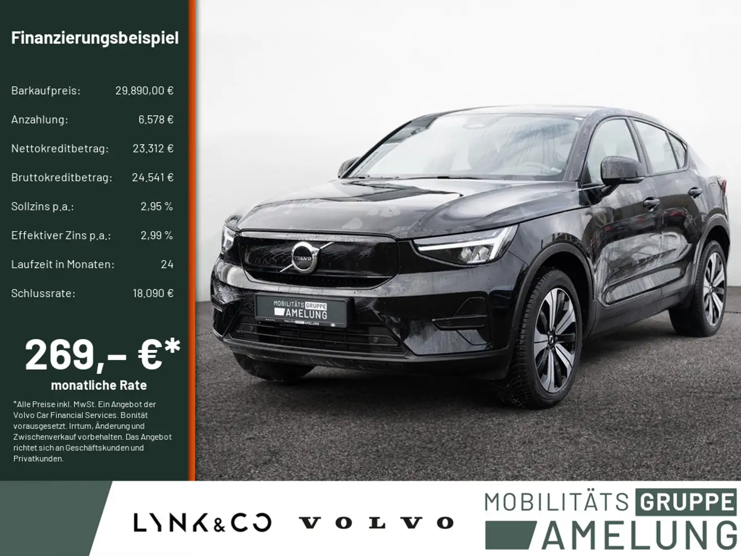 Volvo C40 Core Recharge Pure Electric 2WD LED PANO Schwarz - 1