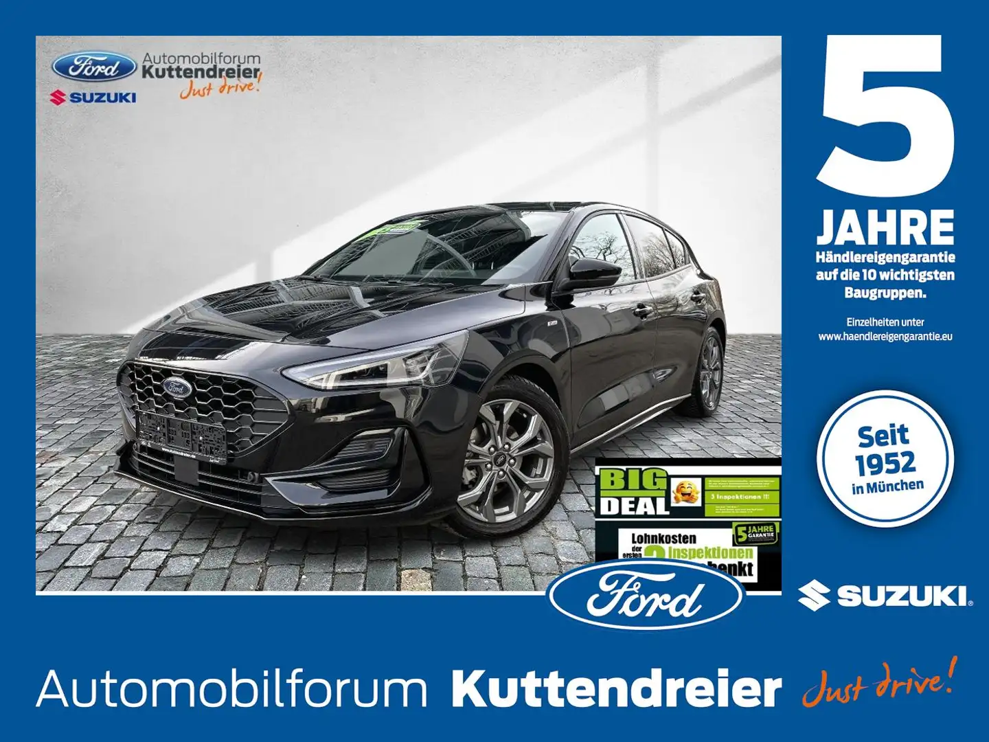 Ford Focus ST-Line X Glasdach Voll-LED Navi Kamera SHZ Schwarz - 1
