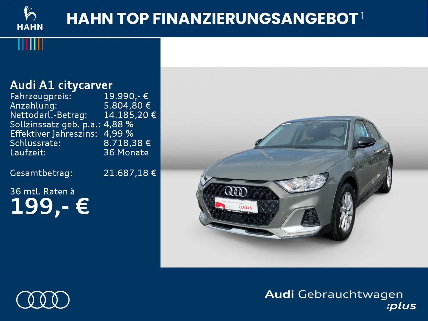 Audi A1 30TFSI Virtual Sitzh Einparkh Grau - 2