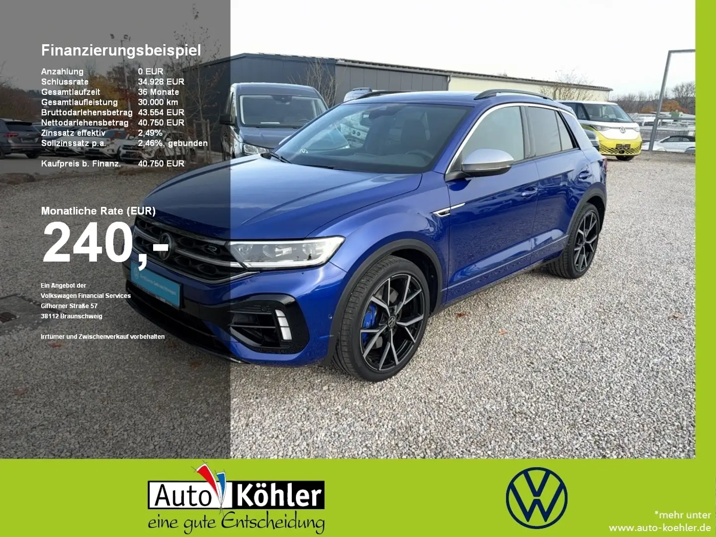 Volkswagen T-Roc R BeatsAudio / DCC-Fahrwerk Panoramadach Blau - 1