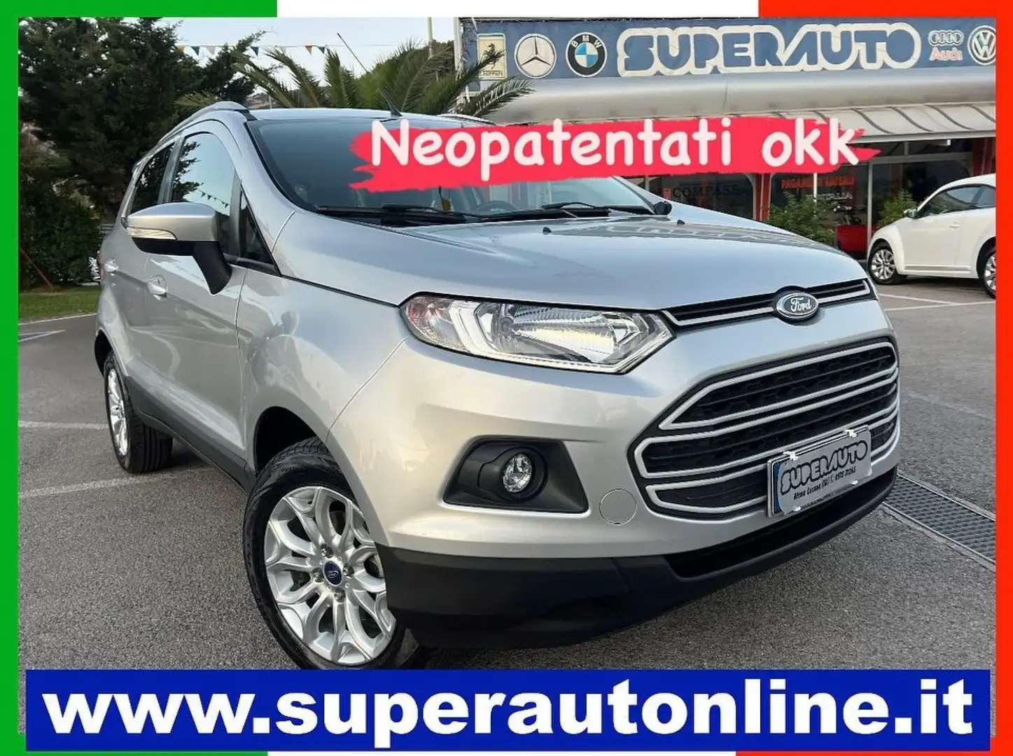 Ford EcoSport 1.5 TDCi 90 CV Titanium Argento - 1