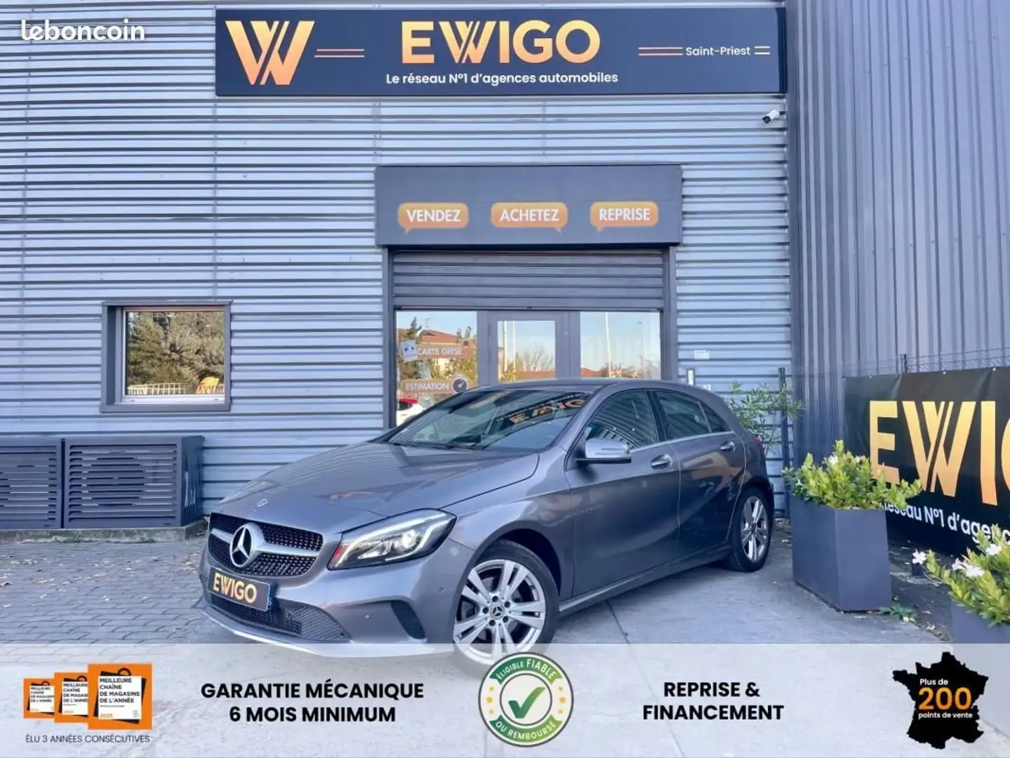 Mercedes-Benz A 180 Mercedes 1.6 A180 122ch SENSATION 7G-DCT Gris - 1