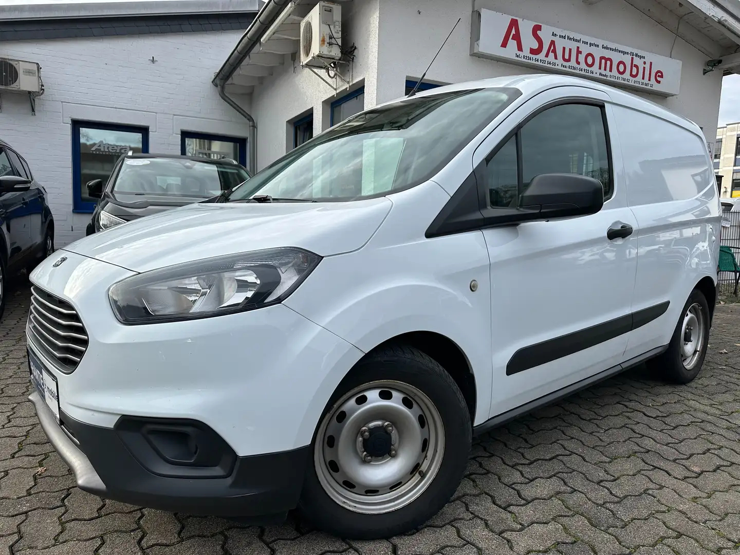Ford Transit Courier 1.0 EcoBoost El.FENSTER+SCHIEBETÜR+EURO6+ALU Weiß - 1