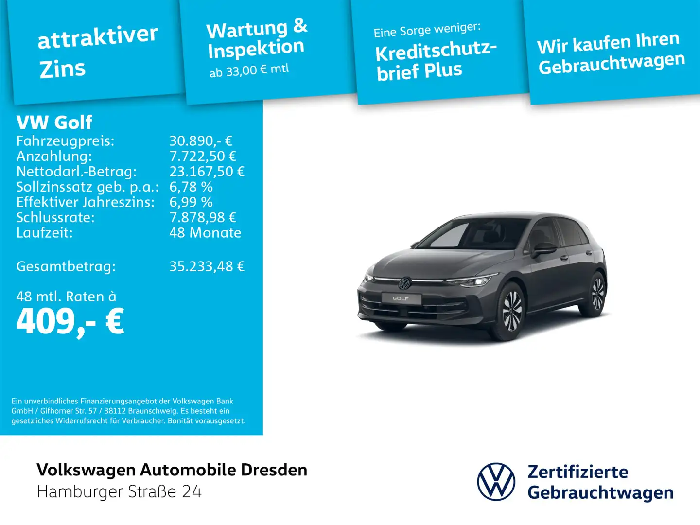 Volkswagen Golf Goal 2.0 TDI Gris - 1