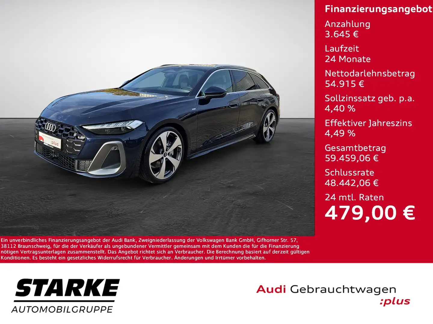 Audi A5 Avant TFSI S tronic quattro S line Navi Matrix ... Blau - 1