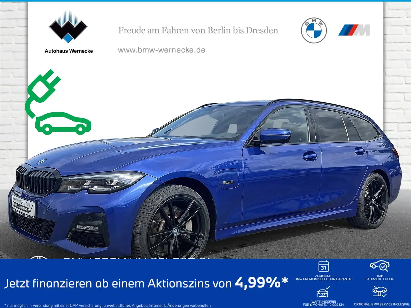 BMW 330 e xDrive Touring M Sport HiFi DAB LED WLAN Mavi - 1