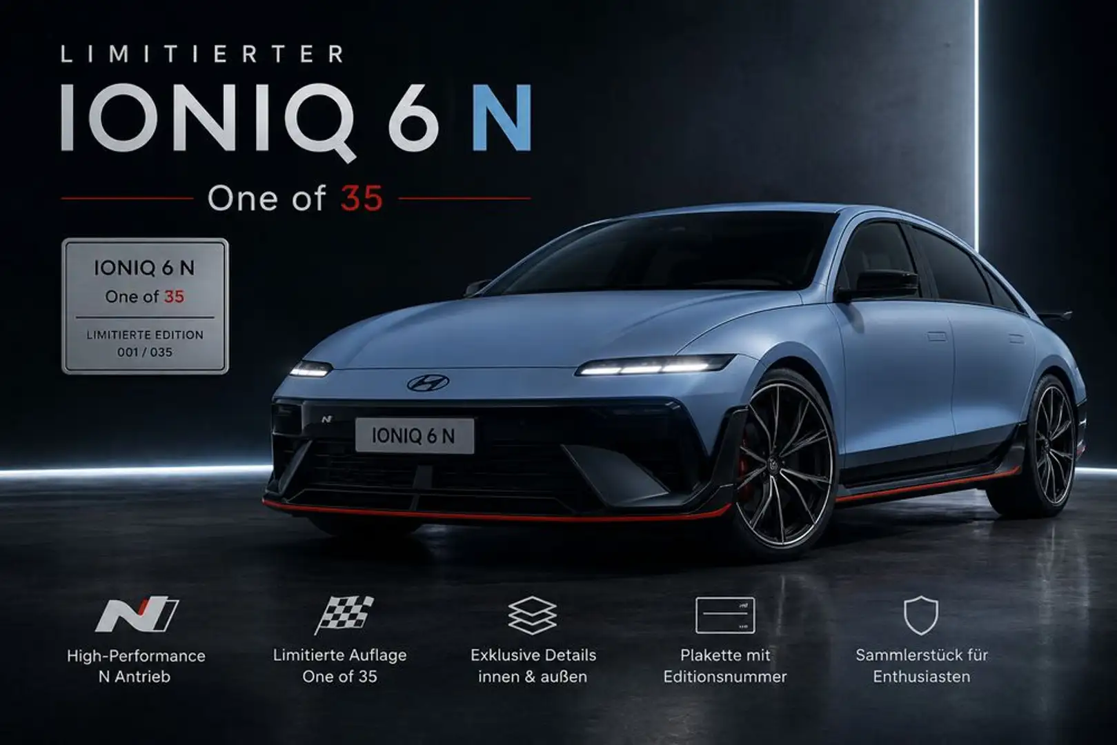 Hyundai IONIQ 6 N Launch Edition ONE-OF-35 4WD Blau - 2