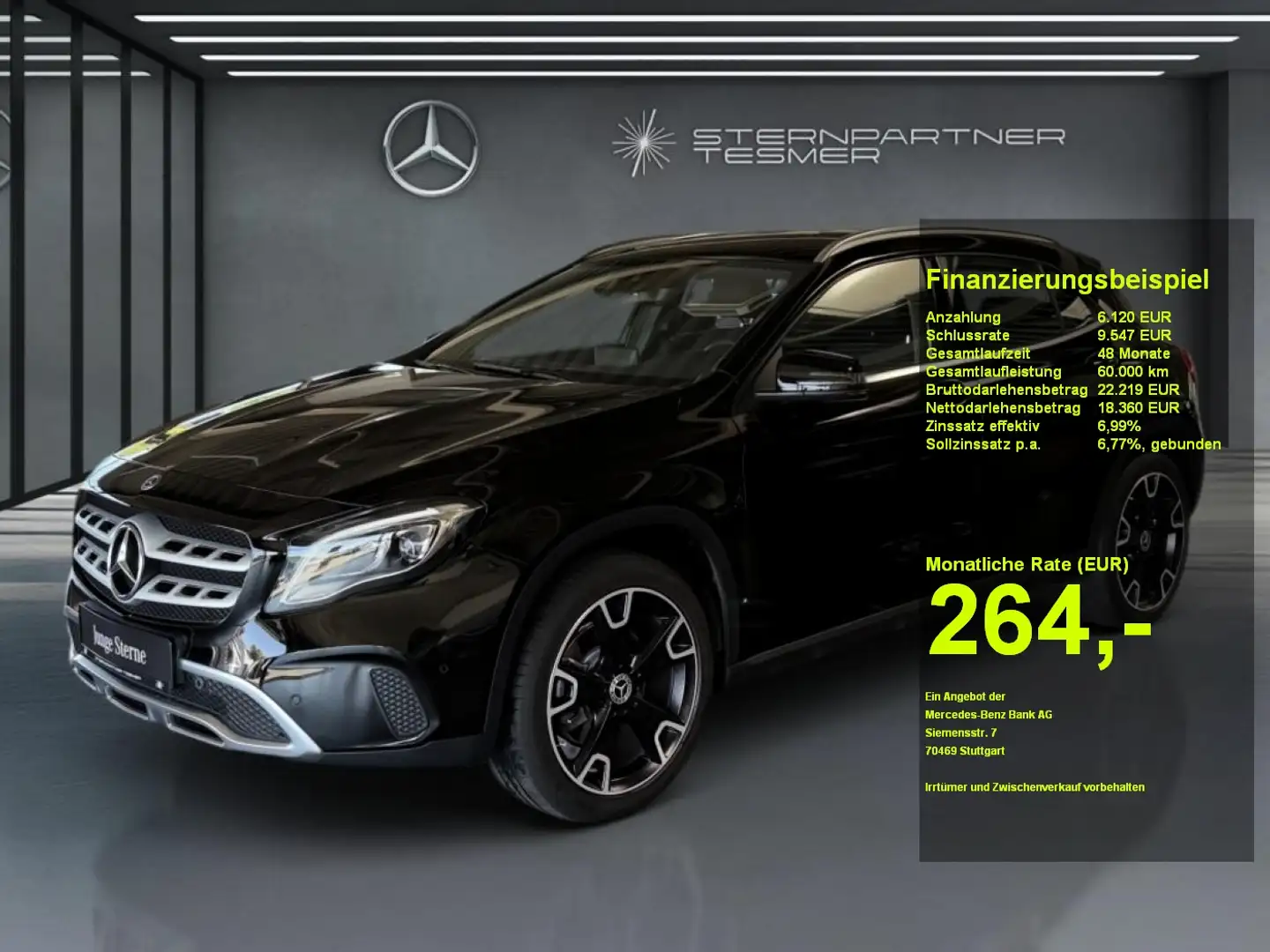 Mercedes-Benz GLA 220 4M +Memory+KAMERA+NAVI+SHZ+AUT+Totwinkel Noir - 1