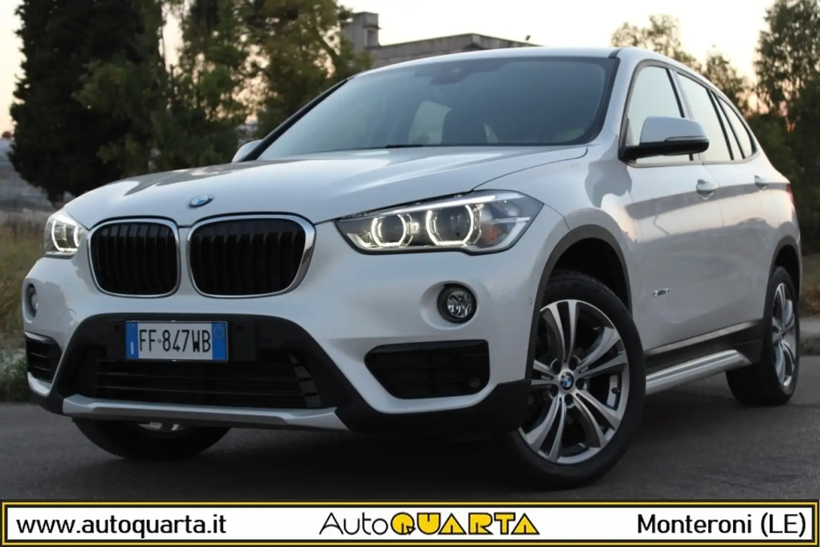 BMW X1 sDrive 18d SPORT *LED *NAVI *VOLANTE-M *CERCHI 18 Bianco - 1