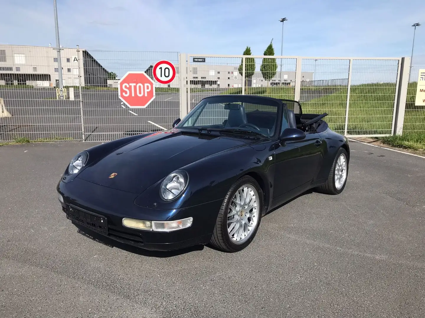 Porsche 993 911 Carrera 2 Cabrio Typ 993 Deutsches Fahrzeug Синій - 2