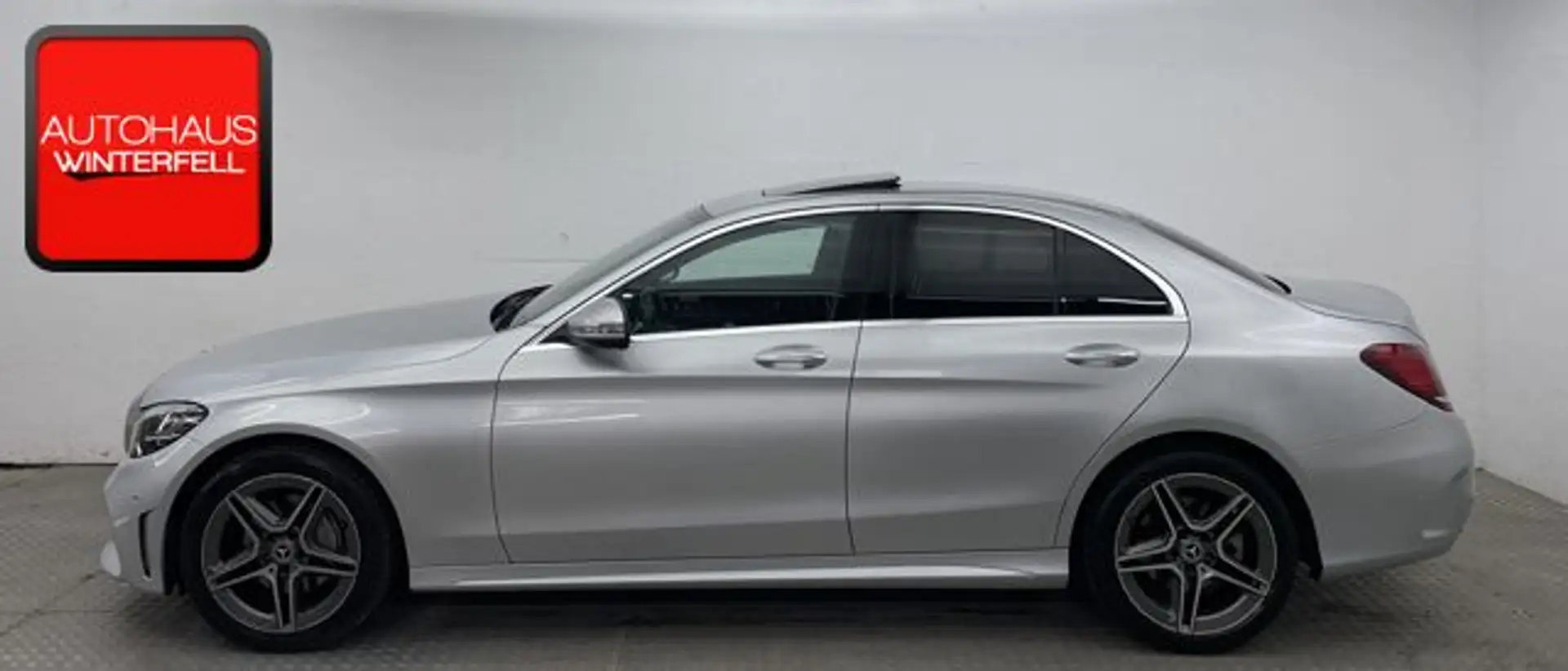 Mercedes-Benz C 200 AMG SPORT GLASDACH+LED+DIGITAL+KEYLESS+ Silber - 2