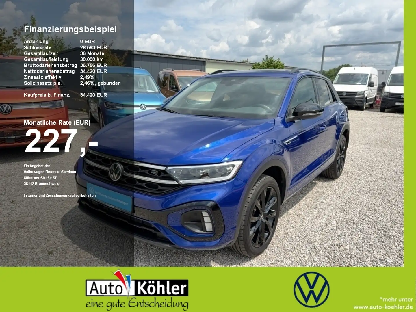 Volkswagen T-Roc R-Line TSi 4M beatsAudio / DCC-Fahrwerk Blau - 1