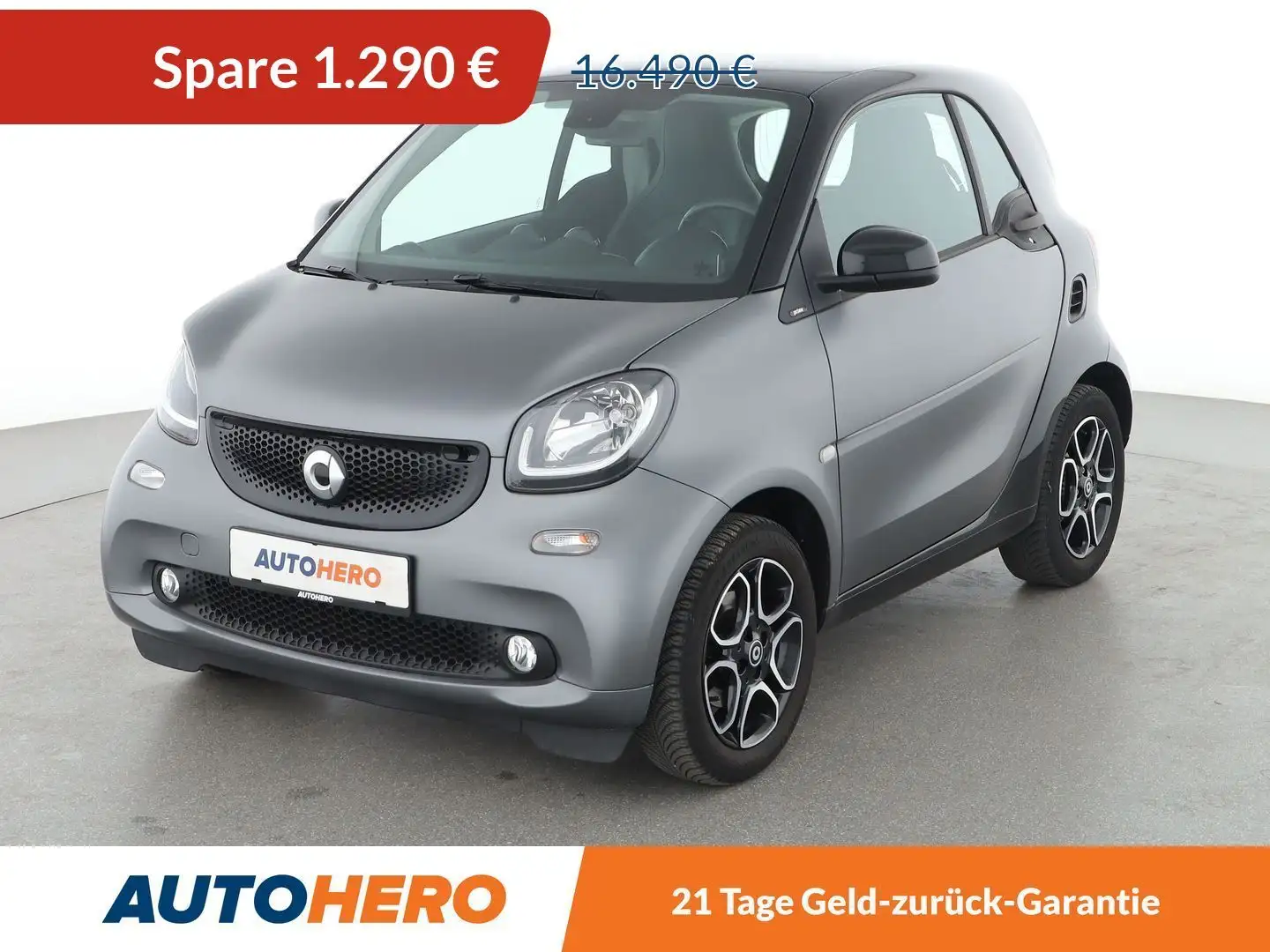 smart forTwo 0.9 Turbo Basis Prime Aut.*NAVI*TEMPO*PDC*SHZ* Grau - 1