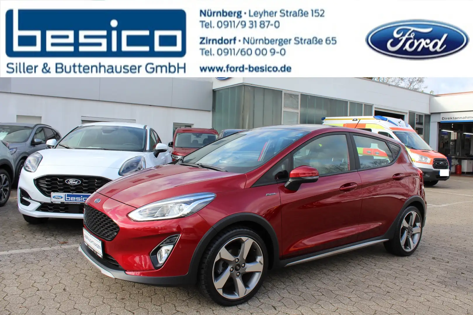 Ford Fiesta Active Plus 1,0EcoBoost*125PS*Pano*ACC*Navi*PDC* Rouge - 1