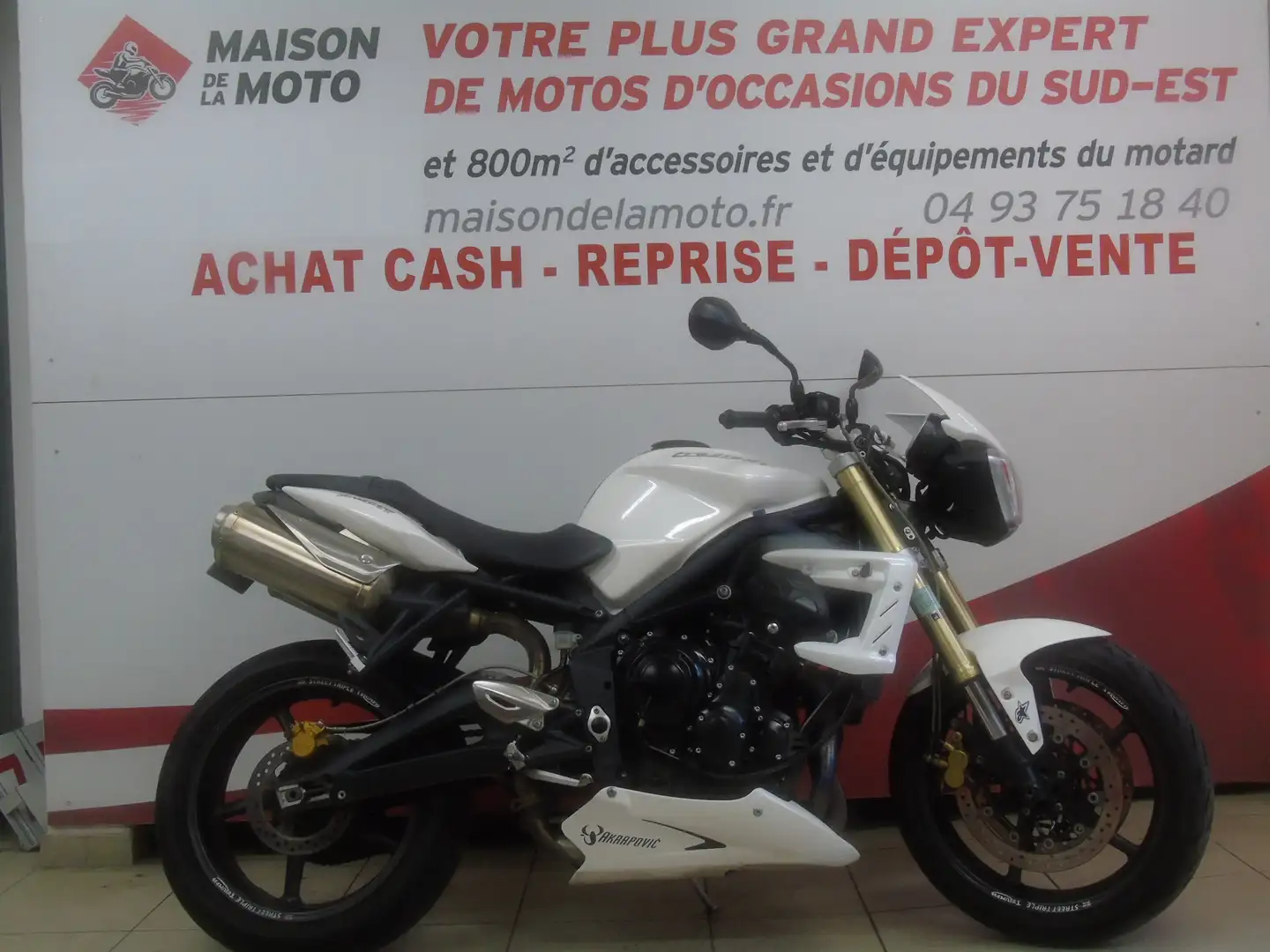 Triumph Street Triple 675 Blanc - 1