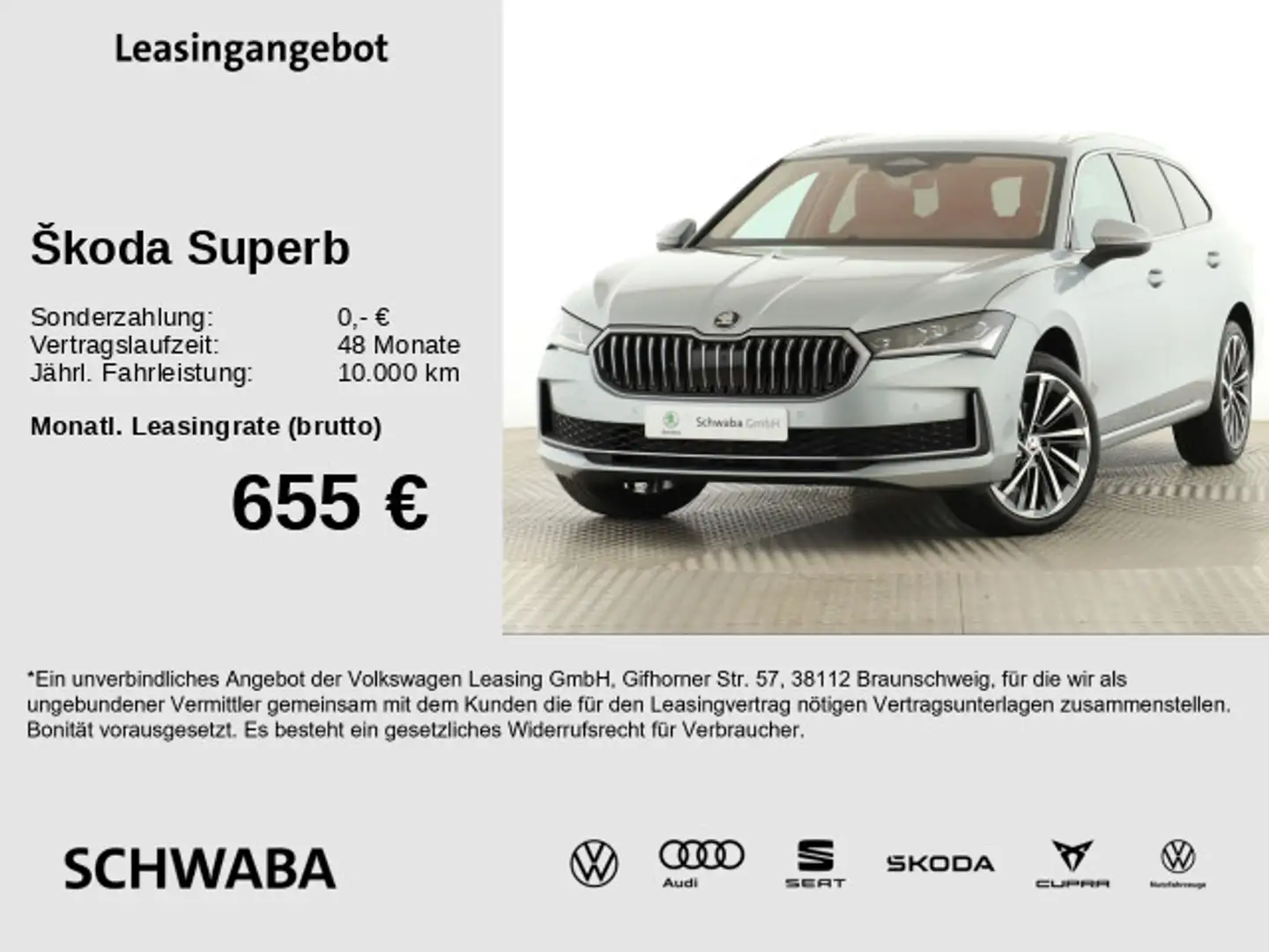 Skoda Superb Combi L&K 2.0 TDI DSG *AHK*HUD*CANTON* Silber - 1