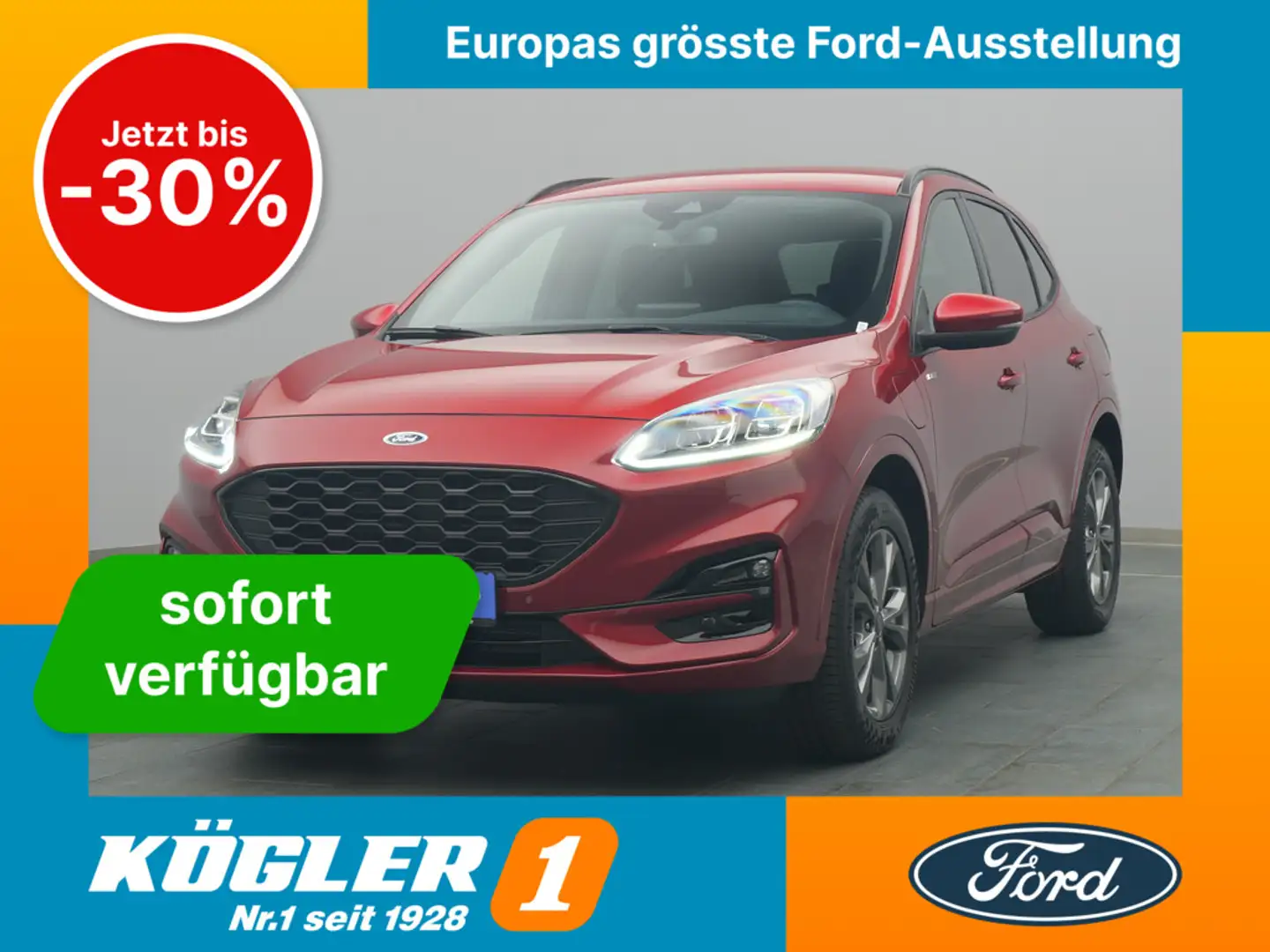 Ford Kuga ST-Line X 224PS PHEV Aut./Winter-Paket 2 Rood - 1