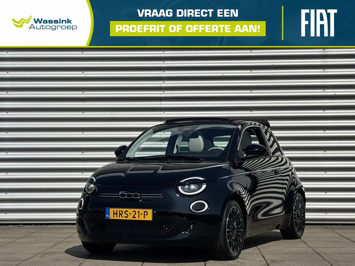 Fiat 500e 42kWh 118pk Automaat La Prima | Leder | Navigatie Zwart - 1