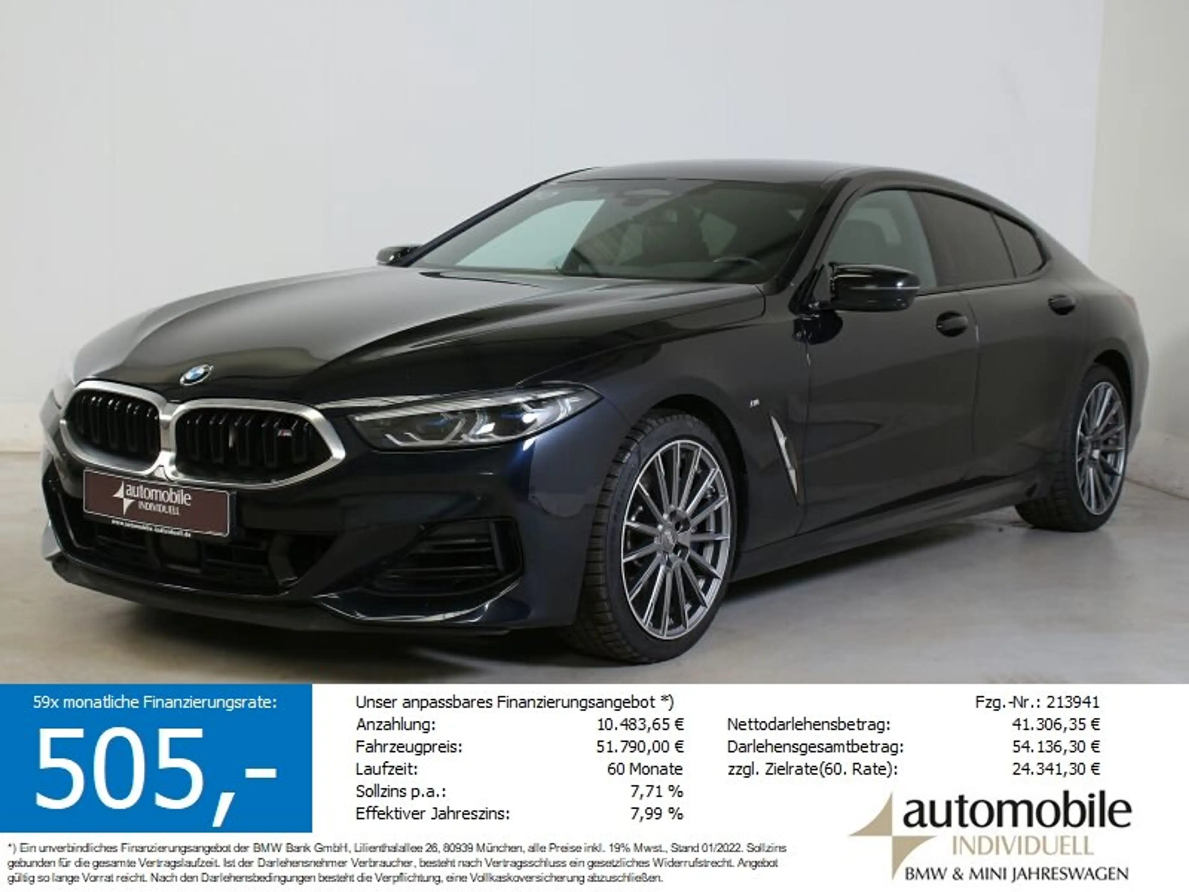 BMW M850 i xDrive Gran Coupé Laser HuD ACC Park+ B&W