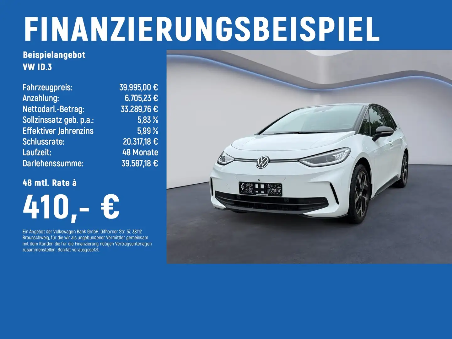 Volkswagen ID.3 Pro 150 kW Goal CLIMA+NAVI+LED+PDC+GRA Weiß - 2