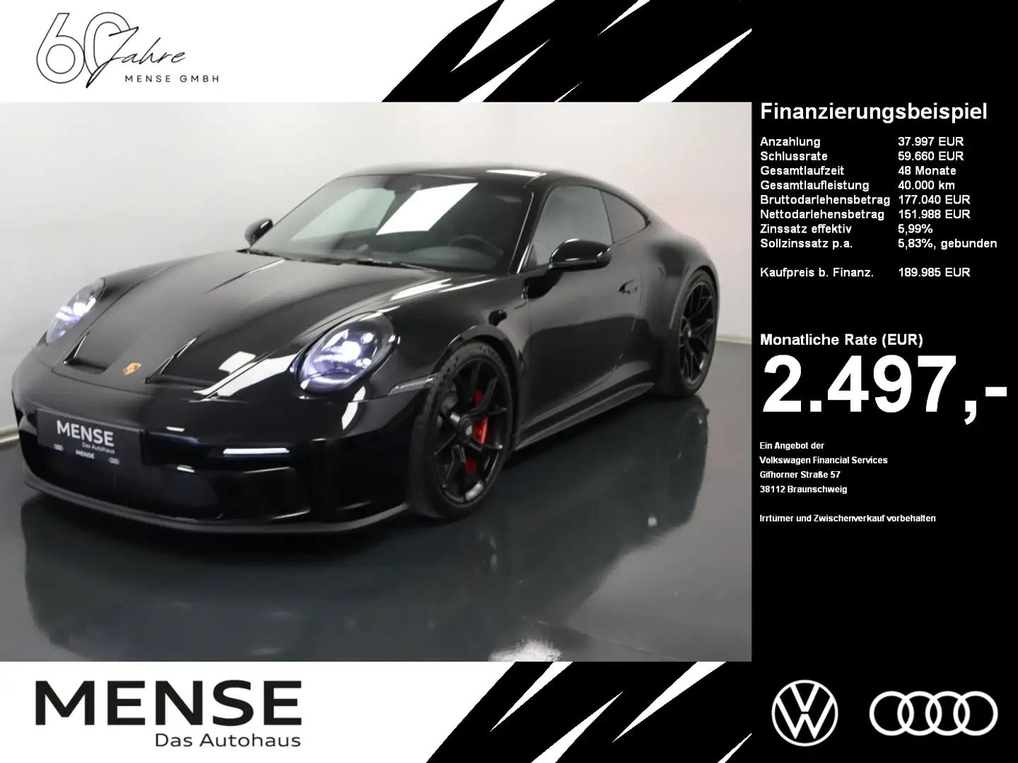 Porsche 992 911  GT3 mit Touring-Paket Sport-Chrono |SHZG Schwarz - 1
