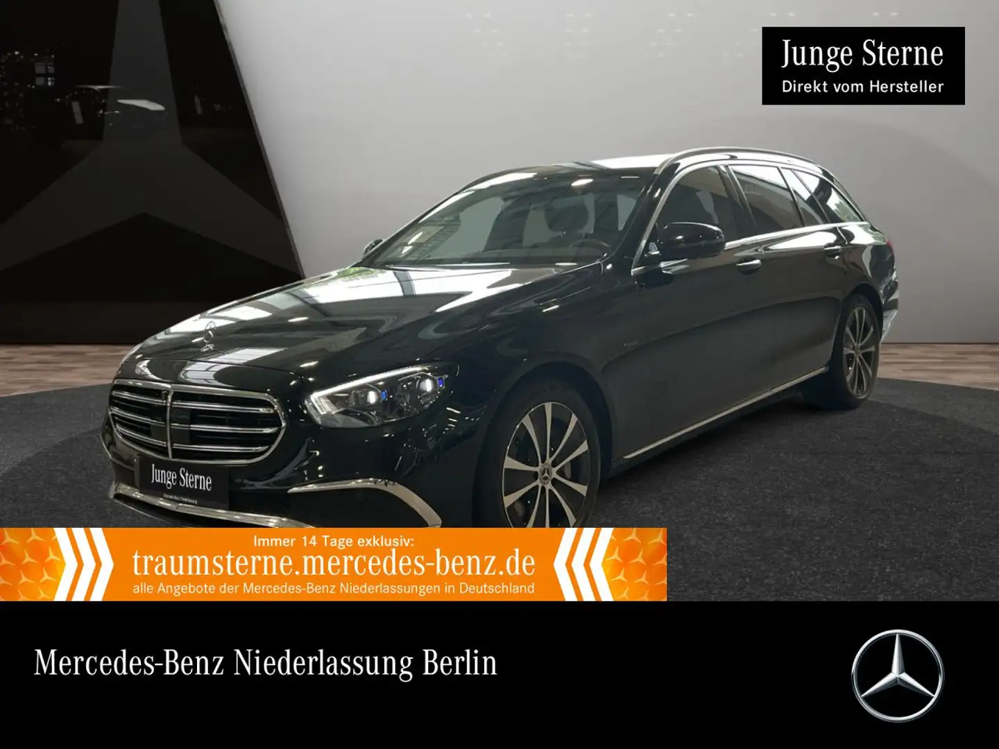 Mercedes-Benz E 300 de T EXCLUSIVE+360+AHK+MULTIBEAM+FAHRASS+9G Noir - 1