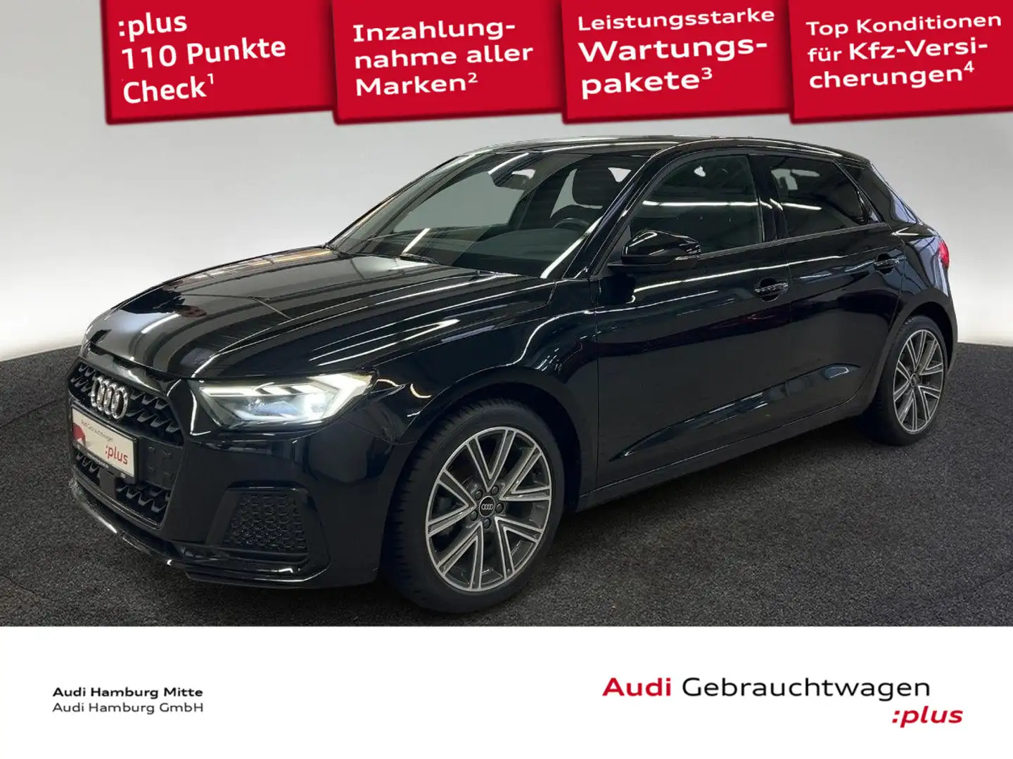 Audi A1 30 TFSI advanced S tronic LED Virtu Schwarz - 1