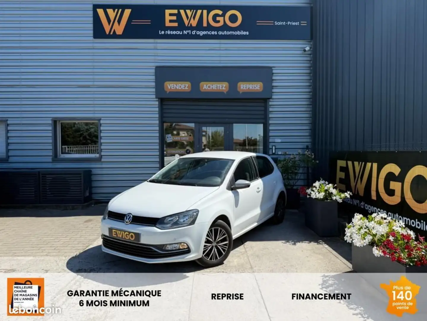 Volkswagen Polo 1.2 TSI 90ch Match CARPLAY Radar AV-AR Blanc - 1