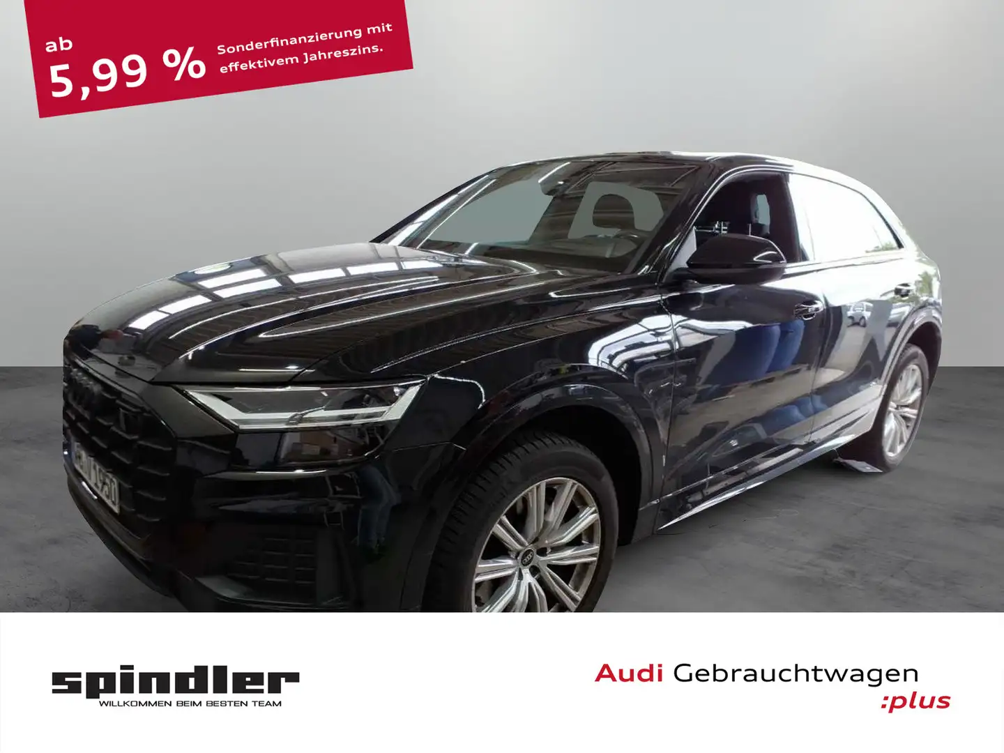 Audi Q8 S-Line 50 TDI quattro / Pano, Air, AHK, HuD Schwarz - 1