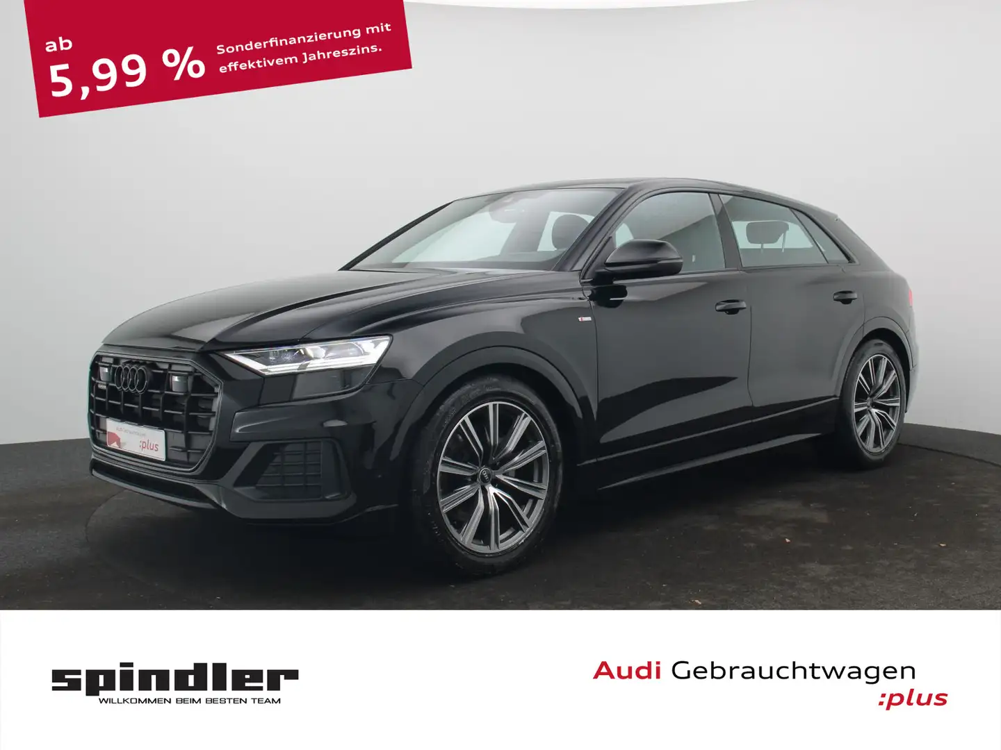 Audi Q8 S-Line 50 TDI quattro / Pano, Air, AHK, HuD Schwarz - 1