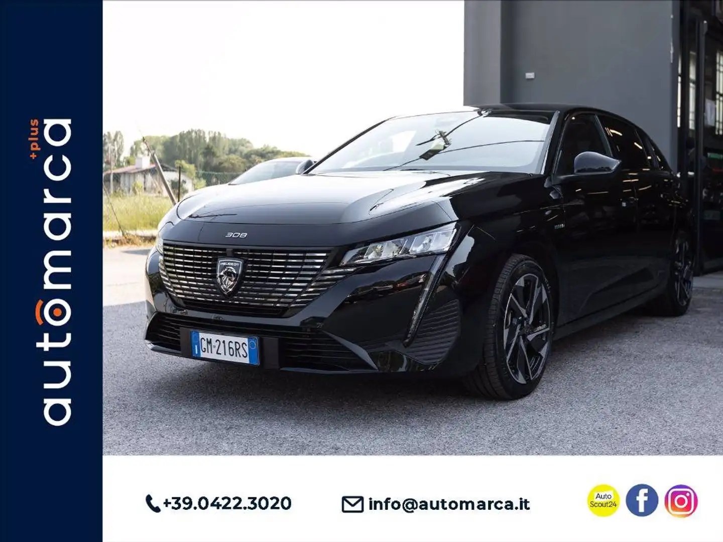 Peugeot 308 1.6 hybrid phev Allure Pack 180cv e-eat8 Nero - 1