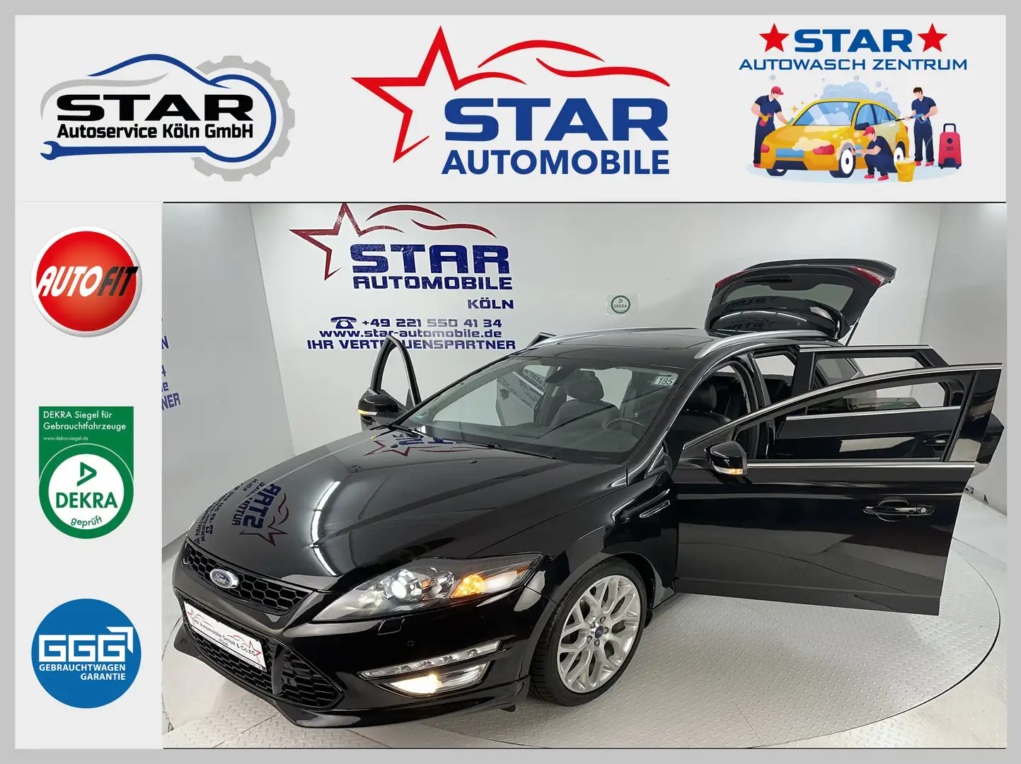 Ford Mondeo Mondeo Tur. Titanium-S 1.6EcoBoost-118KW*Xenon*Nav Zwart - 1