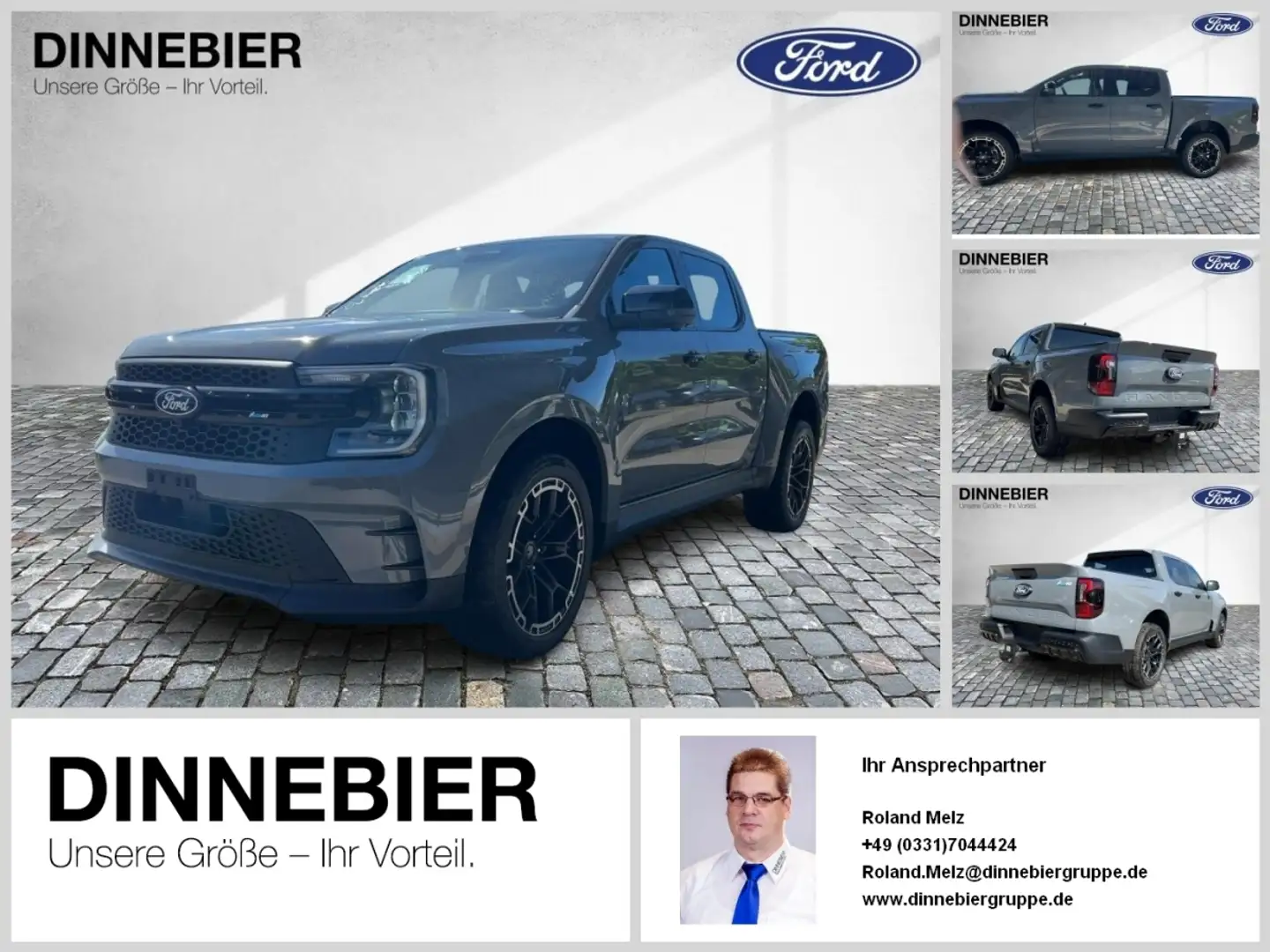 Ford Ranger MS-RT Leder, Klima, LED, AHK, Navi,4X4 Grijs - 1