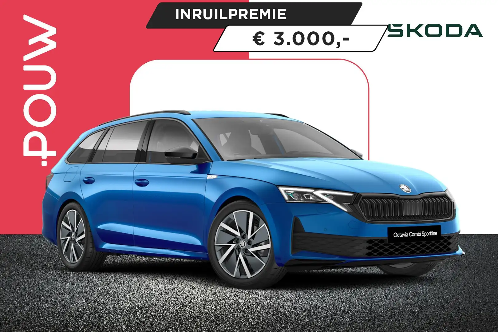 Skoda Octavia Combi 1.5 TSI 150pk DSG MHEV Sportline Business | Blauw - 1
