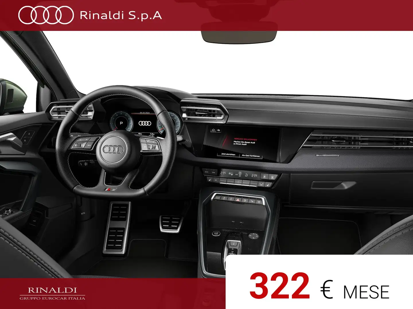 Audi A3 allstreet 35 1.5 tfsi mhev identity contrast s-tro Verde - 2