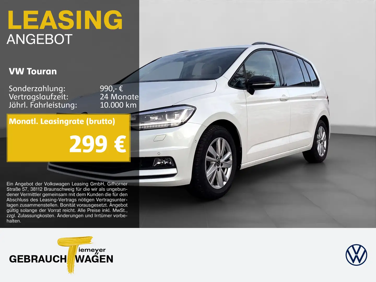 Volkswagen Touran 1.5 TSI DSG HIGHLINE 7-SITZE LM18 AHK ST. Bianco - 1