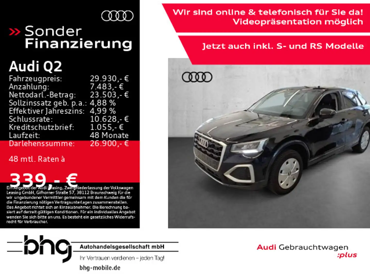 Audi Q2 35 TFSI S tronic advanced Schwarz - 1