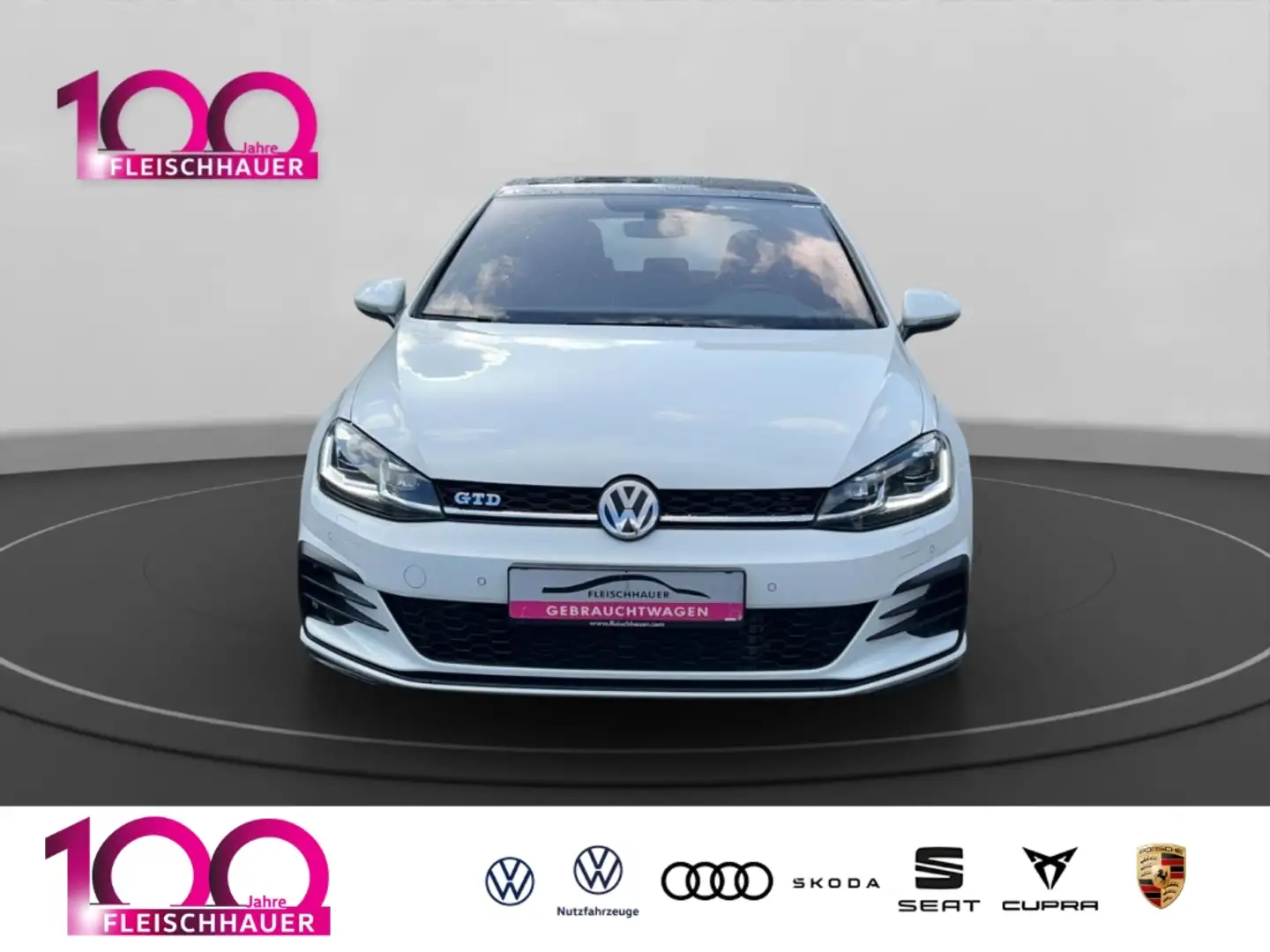 Volkswagen Golf VII GTD 2.0 TDI DSG+SHZ+KLIMAAUT+LED Blanc - 2
