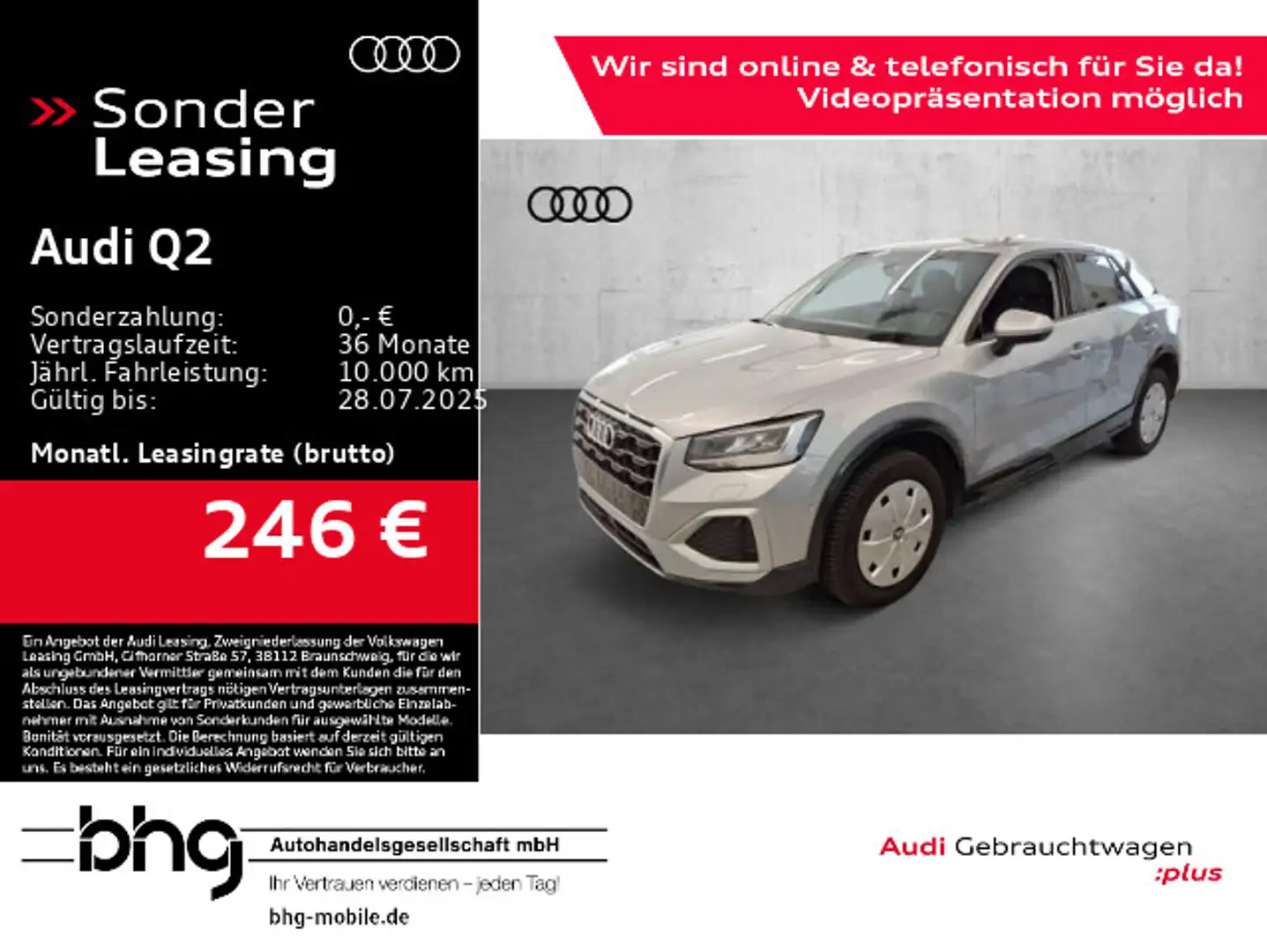Audi Q2 35 TFSI S tronic advanced Silber - 1