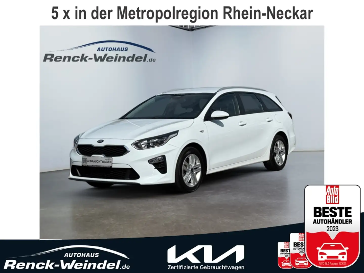 Kia Ceed SW / cee'd SW Edition 7 1.4 Rückfahrkam. Klima Android Auto Appl Blanc - 1