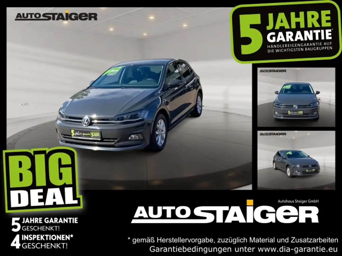 Volkswagen Polo VI 1.0 TSI Highline LED+SHZ+Winterp.+LM+PDC Grijs - 1