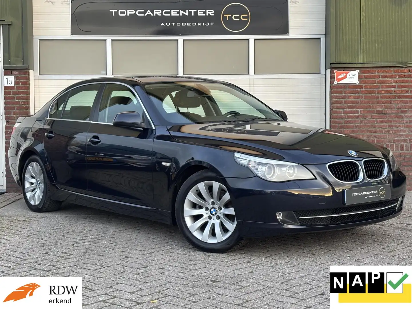 BMW 520 5-serie 520i Corporate Lease/TREKH/NAVI/LEER/APK/N Blau - 1