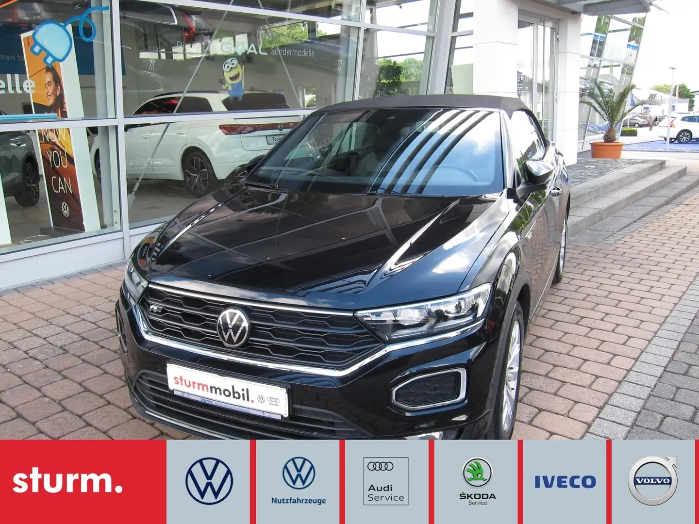 Volkswagen T-Roc Cabriolet R-Line  1.5 TSI DSG *Navi, LED, AHK* Noir - 1