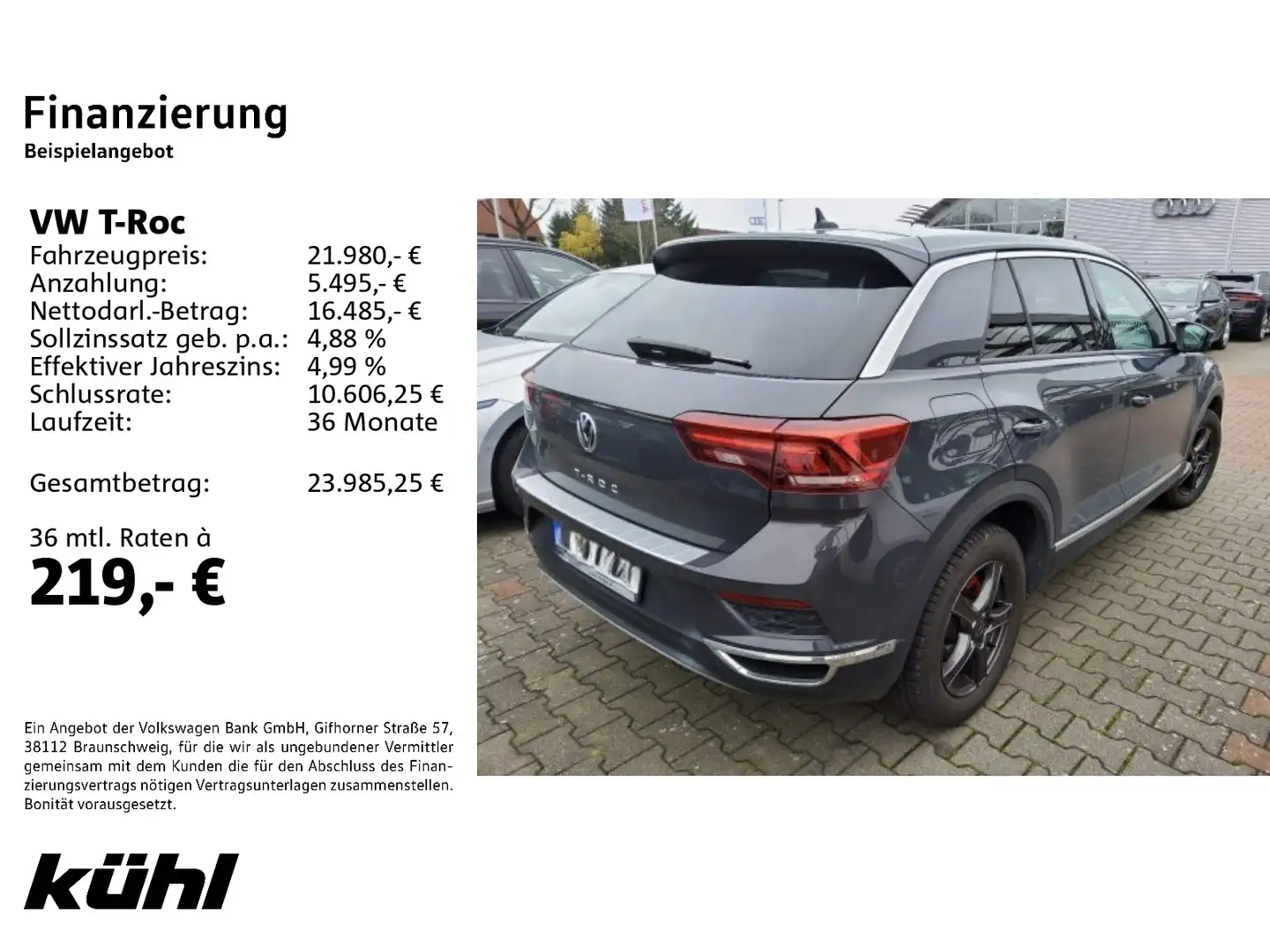 Volkswagen T-Roc 1.5 TSI DSG Sport LED/ACC/Kamera/Navi/AHK Grau - 2