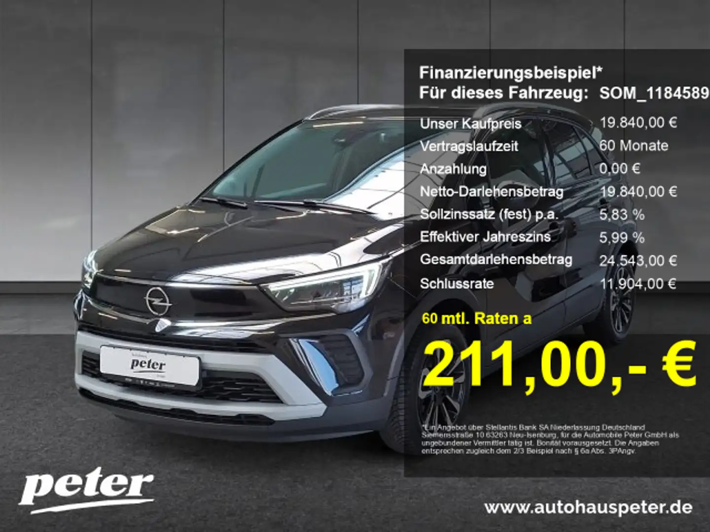 Opel Crossland Crossland 1.2 Turbo Elegance Automatik 130PS Negru - 1