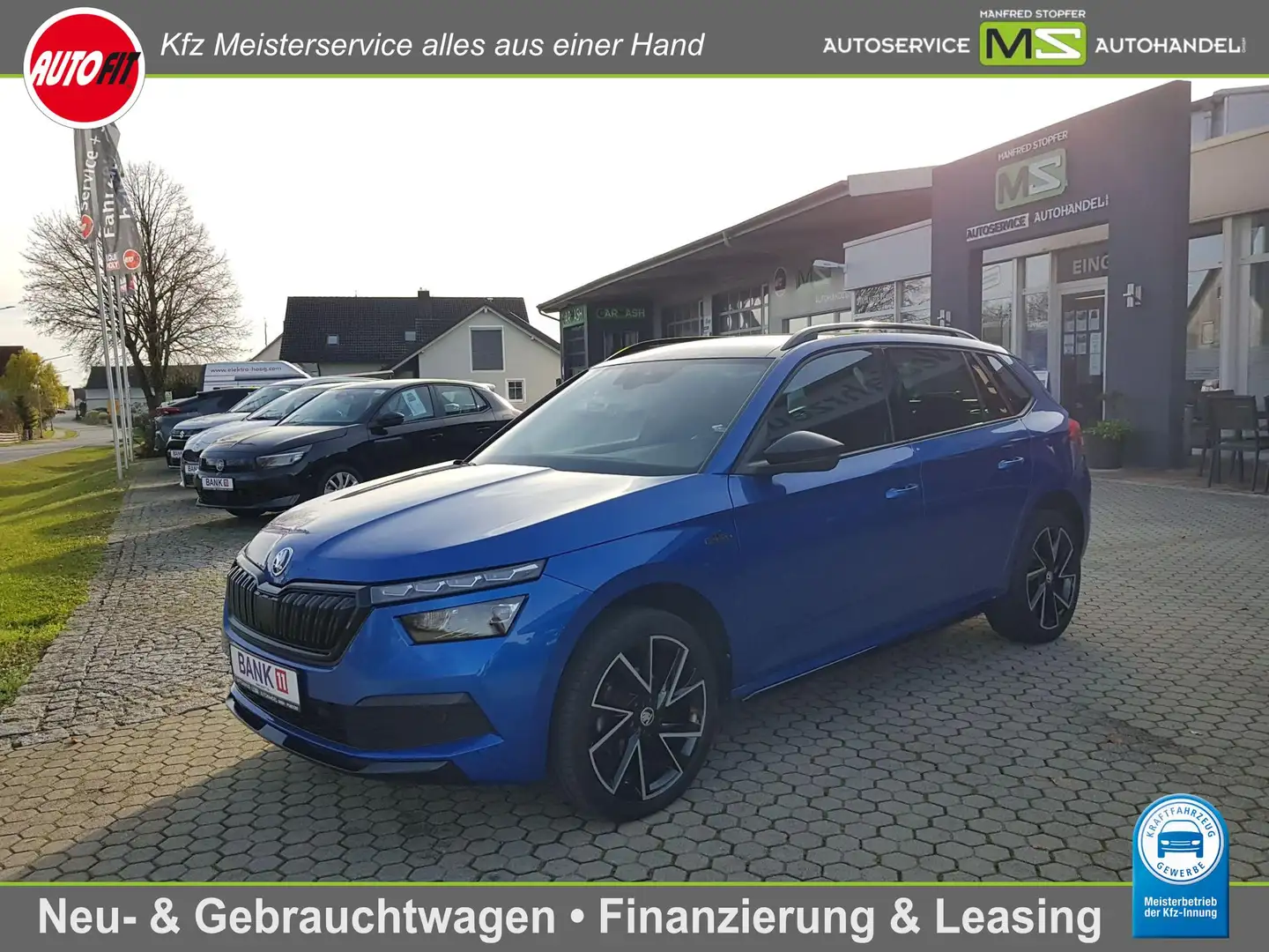 Skoda Kamiq Monte Carlo 1.0 TSI DSG-AHK+KAMERA+PDC 8x+PANODACH Blau - 1