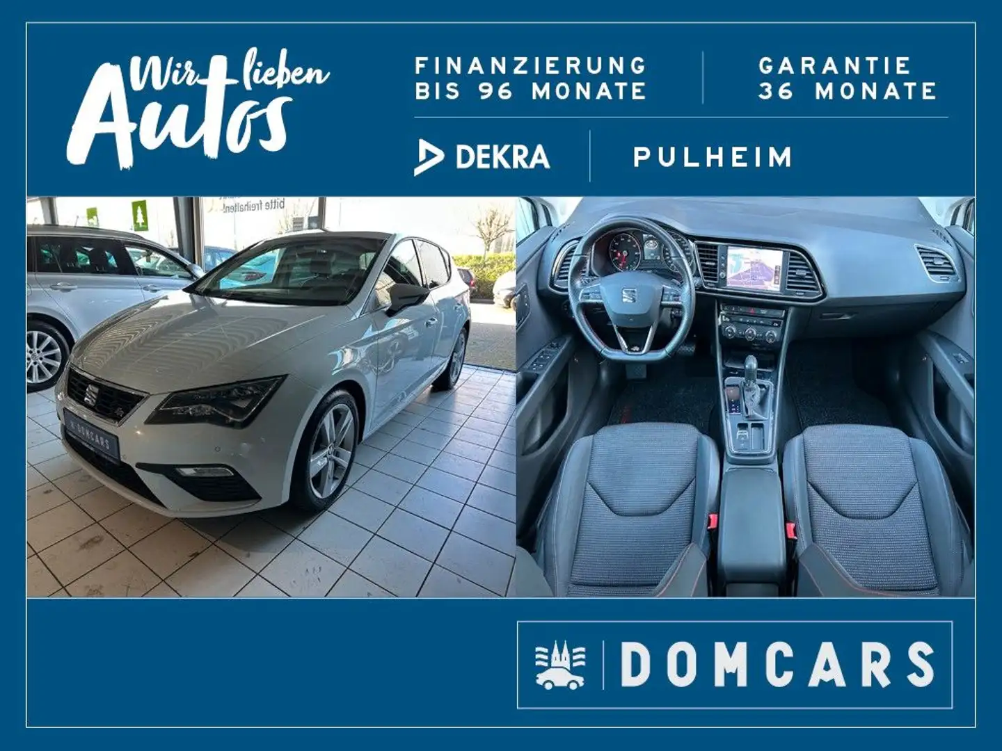 SEAT Leon FR//LED/GARANTIE/ALU/AUTOMATIK/I.HAND/ACC// Weiß - 1